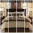 Madison Park Palmer 7-piece Polyester Microsuede Comforter Set in Natural Finish