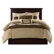 Madison Park Palmer 7-piece Polyester Microsuede Comforter Set in Natural Finish