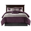 Madison Park Palmer 7-piece Polyester Microsuede Comforter Set in Purple