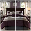Madison Park Palmer 7-piece Polyester Microsuede Comforter Set in Purple/Brown