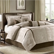 Madison Park Dallas Polyester Micro Corduroy Comforter Set - Taupe Brown