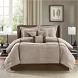 Madison Park Dallas Polyester Micro Corduroy Comforter Set - Taupe Brown