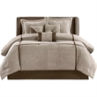 Madison Park Dallas Polyester Micro Corduroy Comforter Set - Taupe Brown
