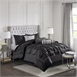 Madison Park Laurel 7-piece Farmhouse Polyester Polyoni Comforter Set in Black