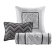 Madison Park Laurel 7-piece Farmhouse Polyester Polyoni Comforter Set in Black