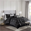 Madison Park Laurel 7-piece Farmhouse Polyester Polyoni Comforter Set - Black