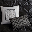 Madison Park Laurel 7-piece Farmhouse Polyester Polyoni Comforter Set - Black