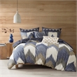 INK+IVY Alpine Mid-Century Cotton Printed Duvet Bedding Set in Navy