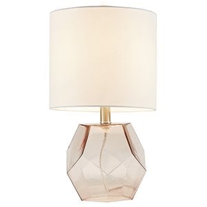 510 Design Bella Transitional Glass and Fabric Table Lamp in Pink