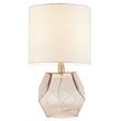 510 Design Bella Transitional Glass and Fabric Table Lamp in Pink