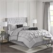 Madison Park Laurel 7-piece Polyester Polyoni Comforter Set in Gray