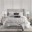 Madison Park Laurel 7-piece Polyester Polyoni Comforter Set in Gray