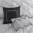 Madison Park Laurel 7-piece Polyester Polyoni Comforter Set in Gray