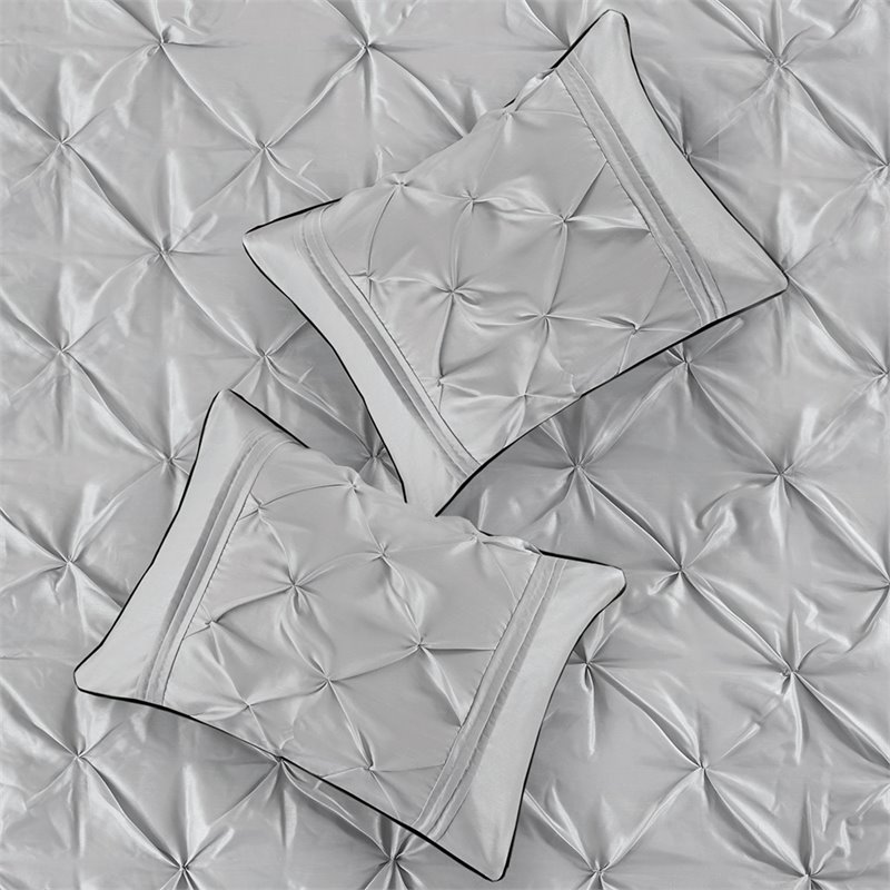 Madison Park Laurel 7-piece Polyester Polyoni Comforter Set in Gray