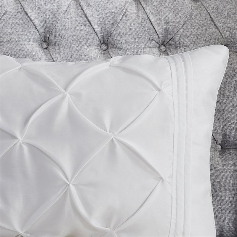 Madison Park Laurel 7-piece Polyester Polyoni Comforter Set in Gray