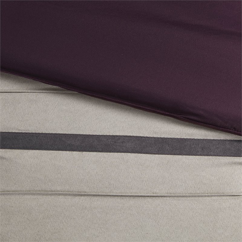 Madison Park Palmer 7-piece Polyester Faux Suede Comforter Set in Purple