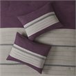 Madison Park Palmer 7-piece Polyester Faux Suede Comforter Set in Purple