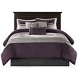 Madison Park Palmer 7-piece Polyester Faux Suede Comforter Set in Purple