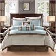 Madison Park Genevieve 7-piece Polyester Polyoni Comforter Set in Light Blue