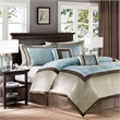 Madison Park Genevieve 7-piece Polyester Polyoni Comforter Set in Blue