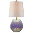 510 Design Ranier Contemporary Glass and Fabric Table Lamp in Green/Off White