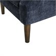 Madison Park Qwen Solid Wood and Polyester Button Tufted Accent Chair in Navy