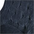Madison Park Qwen Solid Wood and Polyester Button Tufted Accent Chair in Navy