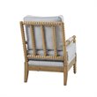 Madison Park Donohue Solid Wood and Polyester Accent Chair in Light Blue/Oak