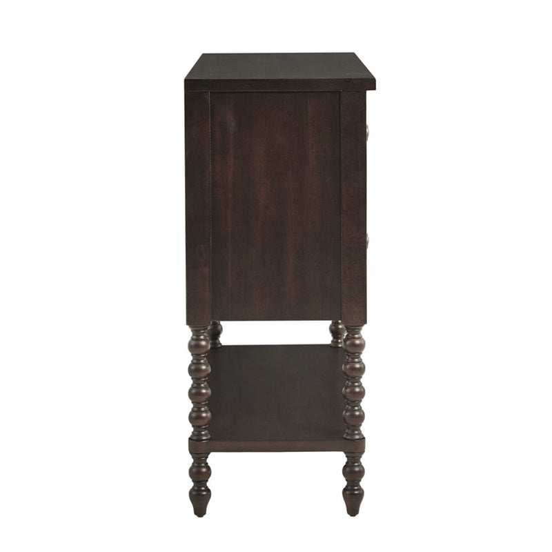 Madison Park Signature Beckett MDF Solid Wood Accent Chest in Morocco Brown