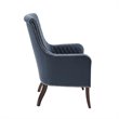 Madison Park Heston Solid Wood Polyester Accent Chair - Dark Blue/Morocco