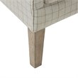 Madison Park Arianna Solid Wood Polyester Swoop Wing Chair in Linen White