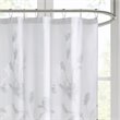 Madison Park Magnolia Rayon Polyester Printed Burnout Shower Curtain - Aqua Blue