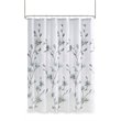 Madison Park Magnolia Rayon Polyester Printed Burnout Shower Curtain - Aqua Blue