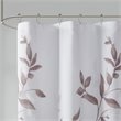 Madison Park Cecily Rayon Polyester Printed Shower Curtain in Mauve Purple