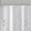 Madison Park Cecily Rayon Polyester Printed Shower Curtain in Mauve Purple
