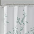 Madison Park Cecily Rayon Polyester Printed Shower Curtain in Seafoam Green