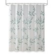Madison Park Cecily Rayon Polyester Printed Shower Curtain in Seafoam Green