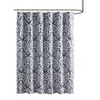 Madison Park Odette Polyester Jacquard Shower Curtain in Navy