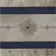 Madison Park Donovan Polyester Jacquard Shower Curtain in Navy