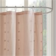 Urban Habitat Brooklyn Cotton Jacquard Pom Pom Shower Curtain in Pink
