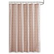 Urban Habitat Brooklyn Cotton Jacquard Pom Pom Shower Curtain in Pink