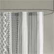 INK+IVY Imani Cotton Printed Shower Curtain with Chenille Stripe in Gray