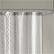 INK+IVY Imani Cotton Printed Shower Curtain with Chenille Stripe in Gray