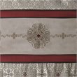 Madison Park Donovan Polyester Jacquard Shower Curtain w/ Embroidery in Red