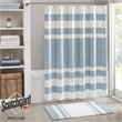 Madison Park Spa Waffle Weave Woven Polyester Shower Curtain in Blue