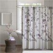 Madison Park Holly Cotton Printed Cherry Blossom Shower Curtain in Purple