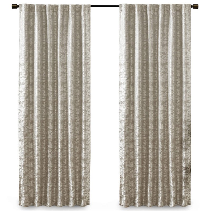 SunSmart Cassius Polyester Fabric Window Panel with BO Lining in Silver/Gray