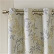 SunSmart Julie Polyester Fabric Botanical Blackout Window Panel in Yellow