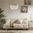Hampton Hill Melrose Modern Metal Chandelier in Antique Brass/White