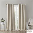 SunSmart Como Polyester Fabric Total Blackout Window Panel Pair in Taupe Beige